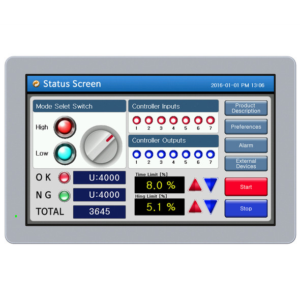 CHA-102WR - 10.2"  Water-Resistant Human Machine Interface (HMI) Panel PC